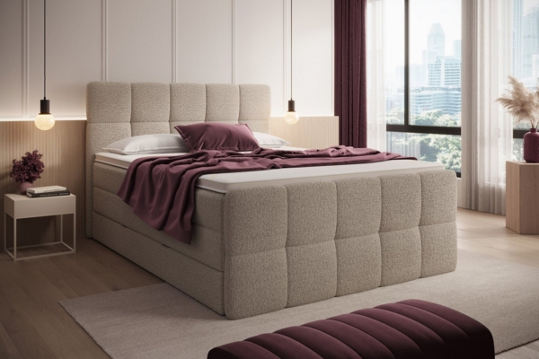 wonello Boxspringbett Madison 2, mit Bettkasten, Taschenfederkern-Matratzen und wonello premium Topper