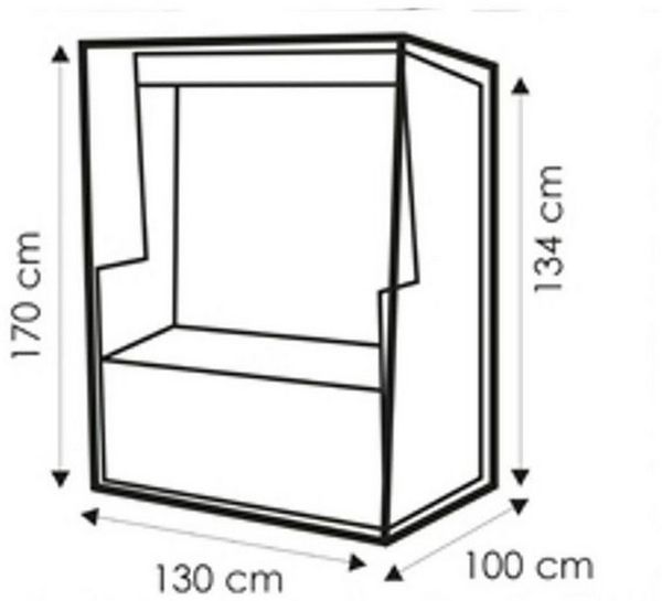 Boni-Shop Strandkorb-Schutzhülle Schutzhülle transparent Strandkorb,ca. 130 x 100 x 170/134