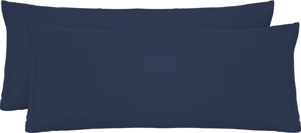 biberna Feinjersey-Kopfkissenbezug, marine, 40x80 cm