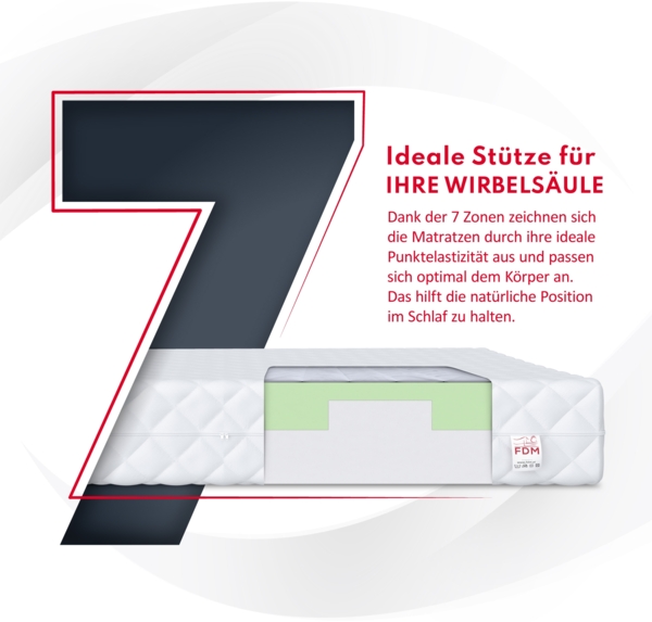 Matratze 80x190 Kaltschaum PADWA 7 Zonen HR Schaum Buchweizen Polyurethanschaum H3 16 cm Bild 3