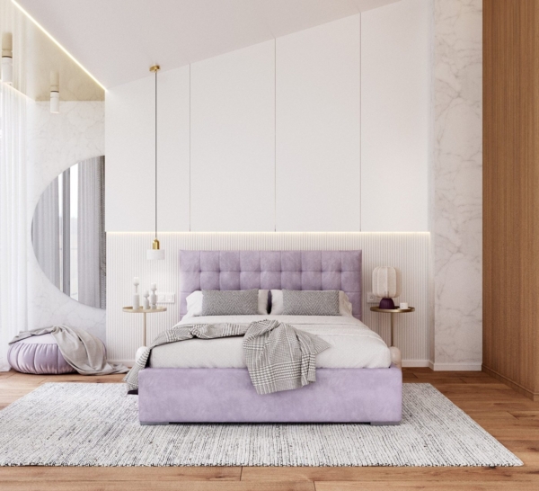 FDM Polsterbett Elegant - Stauraum & modernes Design 120x200 140x200 160x200 180x200cm (MADE IN EU - mit hochwertigem Velours Bezug, Bettrahmen, Bett, Optional mit Matratze bestellbar, Mit großem Kopfteil für Komfort - Bettkasten mit Hubrahmen), Metall... Bild 5