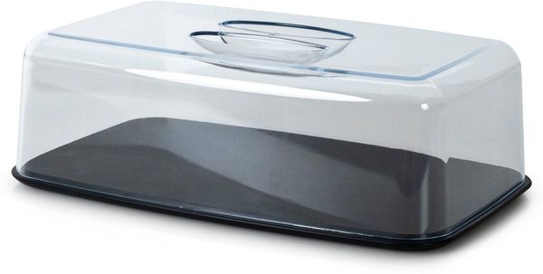 Continenta Käseglocke 5356 Duracore 34 x 21 x 11 cm Kunststoff Schwarz Transparent