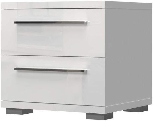 OTTO home Nachtkommode Piano, Nachttisch aus FSC-zertifiziertem Holzwerkstoff, Made in Europe (45/40/43 oder 61cm (B/T/H), ideal passend zum Boxspringbett), UV lackiert, hochglänzend, Soft-Close Funktion, 2 oder 3 Schubladen