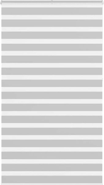 vidaXL Doppelrollo Hellgrau 135x230 cm Stoffbreite 130,9 cm Polyester 4014502