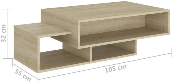 vidaXL Couchtisch Sonoma-Eiche 105x55x32 cm Holzwerkstoff 808525 Bild 7