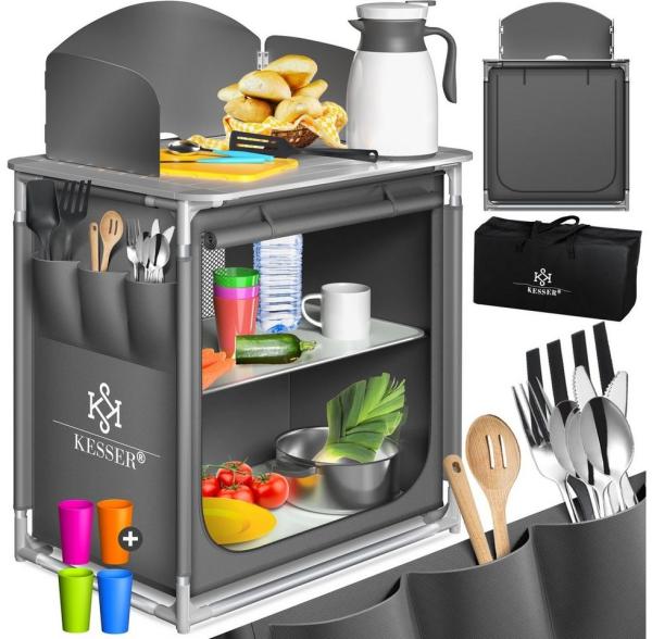 KESSER Campingschrank Campingschrank, Campingküche mit Aluminiumgestell