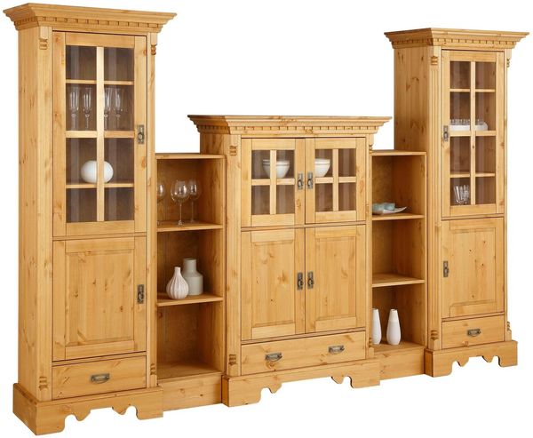 Home affaire Wohnwand Milan, (5-St), aus massiver Kiefer, FSC® zertifiziert