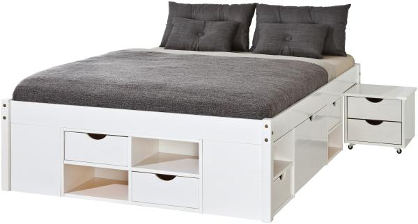 Funktionsbett >Till< (BxHxT 209 x 47,5 x 146 cm) in Weiss - 209x47,5x146 (BxHxT)