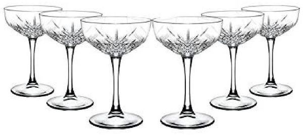 Pasabahce Cocktailglas Pasabahce Timeless Sekt/Cocktailschale 6er Set, Kristallglas