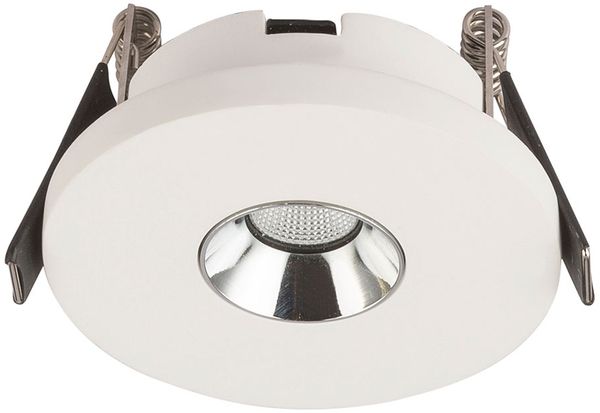 LED Einbaustrahler, Gips weiß, Chrom, D 9 cm, CHRISTINE