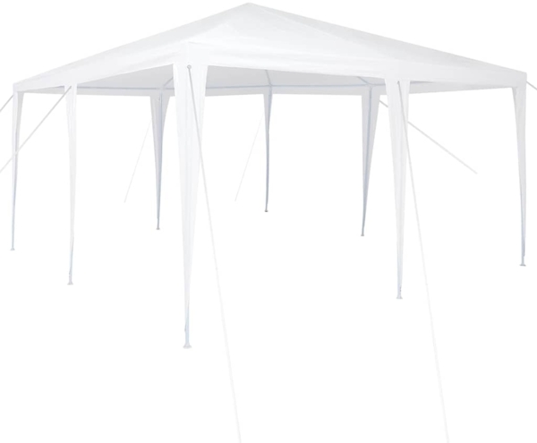 vidaXL Party-Zelt Weiß 400 x 400 x 266 cm Polyethylen und Stahl 42003421