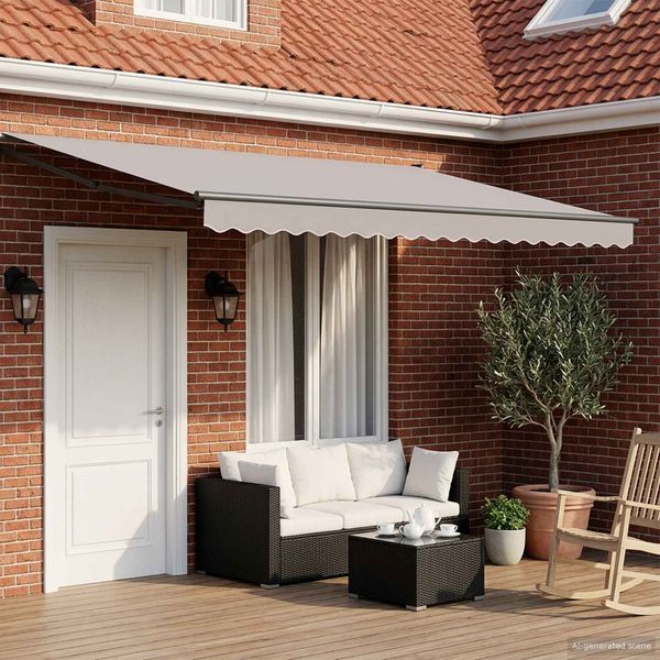 vidaXL Manuelle Gelenkarmmarkise mit LEDs 4,5 × 3 m 3419489
