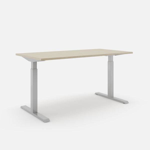 SLS 370 PRO Schreibtisch - 160 , Eiche , Silber