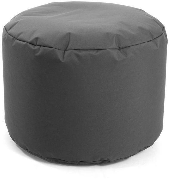 mokebo Pouf Der Ruhepouf (für Garten & Balkon), Sitzhocker Outdoor, Fußhocker, Hocker & Sitzkissen rund Anthrazit
