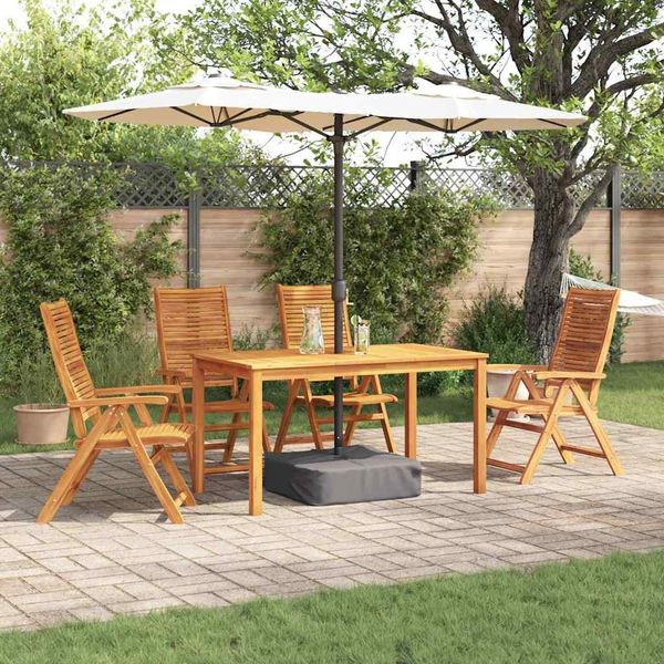 vidaXL Garten Essgruppe 5 pcs Braun Massivholz Akazie 3375624