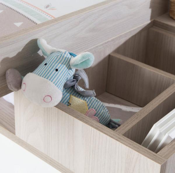 roba Wickelkommode 'Olaf' mit Wickelansatz - Wickelhöhe 92,5 cm - Weiß / Luna Elm Bild 8