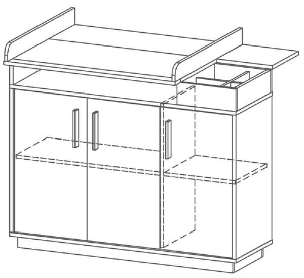 roba Wickelkommode 'Olaf' mit Wickelansatz - Wickelhöhe 92,5 cm - Weiß / Luna Elm Bild 10
