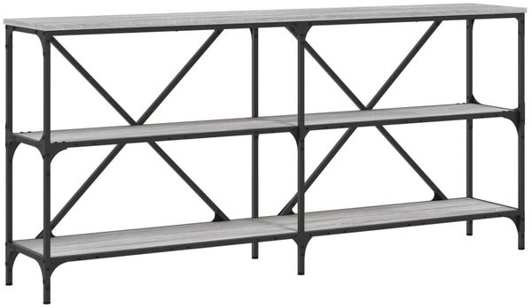 Konsolentisch, Beistelltisch, Konsole Grau Sonoma 160x30x75 cm Holzwerkstoff und Eisen