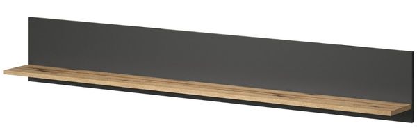 Furn. Design Wandregal Avila, Wandboard in matt grau mit Evoke Eiche, Breite 167 cm