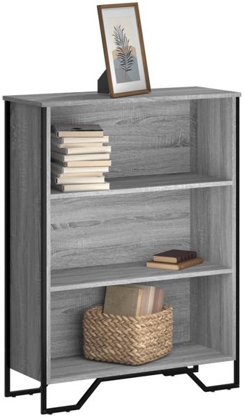 vidaXL Bücherregal Grau Sonoma 80x31x106 cm Holzwerkstoff 848627