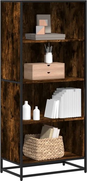 vidaXL Bücherregal Räuchereiche 60x35x139 cm Holzwerkstoff 3300842