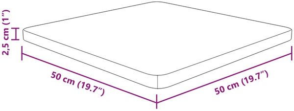 vidaXL Tischplatte Quadratisch Dunkelbraun 50x50x2,5cm Eiche Behandelt 343043 Bild 4