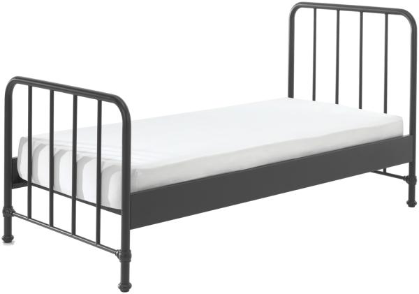 Vipack BRONXX Metallbett im coolen Look Schwarz matt, Liegefläche 90 x 200 cm