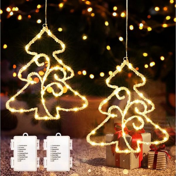 Elegear LED-Lichterkette Lichtervorhang weihnachtsdeko fenster, weihnachtsbaum mit beleuchtung, 140-flammig, Warmweiß Beleuchtung mit 8 Modi für Weihanchten/Fenster