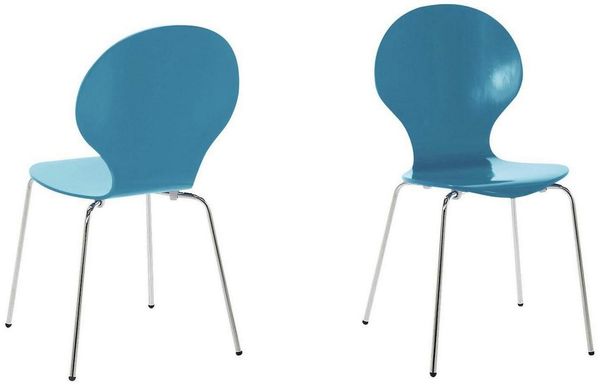 Stapelstuhl >Marcus< in kobaltblau aus MDF - 49x87x53cm (BxHxT)