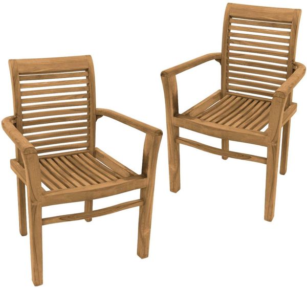 Teakmöbel Set 4 Stühle Cosenza + Klapptisch Salerno von Teako Design