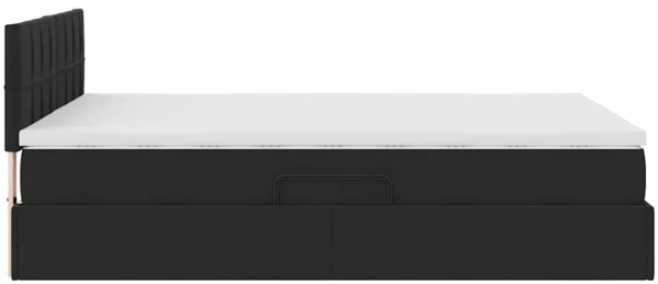 vidaXL Bett mit LED-Lichtleisten Schwarz 140 x 200 cm Samt 3371399 Bild 2