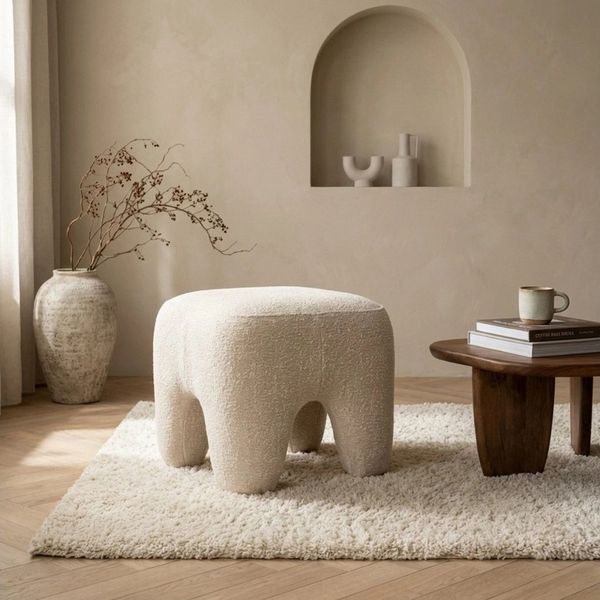 LEVEN Lifestyle Sitzhocker Hocker Pouf WAYO Lounge-Hocker 46x46 cm Höhe 43 cm