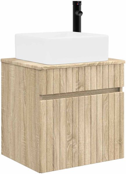 vidaXL Wandmontierte Waschbecken-Vanität Sonoma-Eiche 49 x 41 x 63 cm 890564