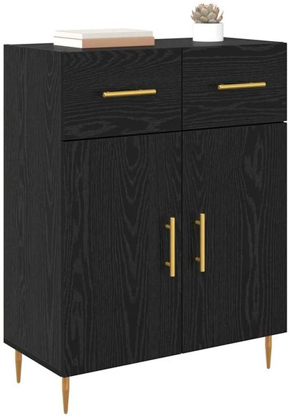 Sideboard, Kommode Schwarz Eichen-Optik 69,5 x 34 x 90 cm Holzwerkstoff Bild 3