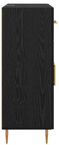 Sideboard, Kommode Schwarz Eichen-Optik 69,5 x 34 x 90 cm Holzwerkstoff Bild 7