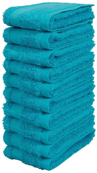 OTTO home Waschlappen Vanessa, 10 Seiftücher, 30x30cm, in Standard- und Premium-Qualität, (Set, 10-St), Handtücher mit Bordüre, 100% Baumwolle, einfarbig, weich