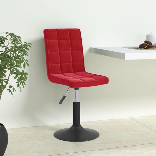 vidaXL Esszimmerstühle 6 Stk. Drehbar Weinrot Samt 3089306