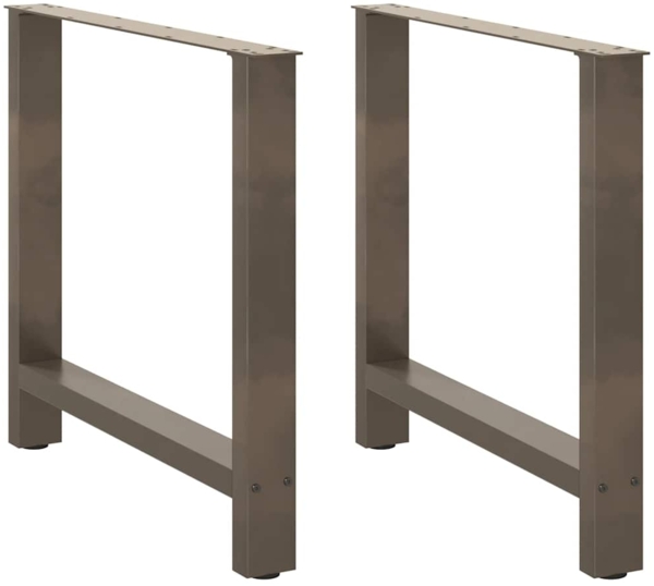 vidaXL Esstischbeine Naturstahl 2 Stk. 70x(72-73) cm Stahl 4013311