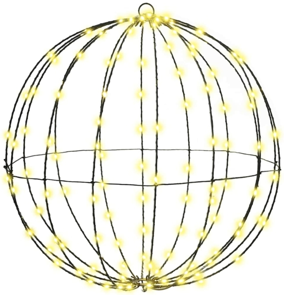 vidaXL Ball mit 160 LEDs Warmweiß 50,5 x 50,5 x 52 cm Metall 42019107