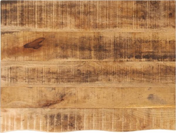 vidaXL Tischplatte 70x60x2,5 cm Baumkante Massivholz Raues Mangoholz 370355