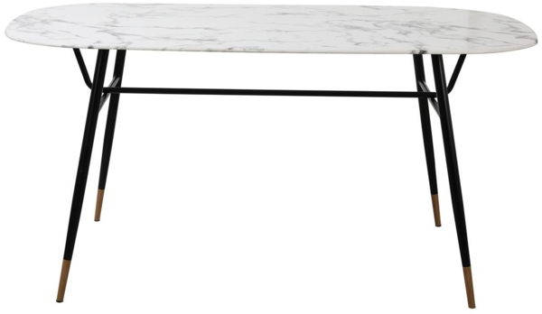 Tisch Glas und Metall 160x90