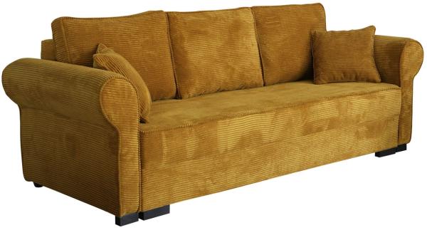 Mirjan24 'Olimpia' Schlafsofa mit Bettkasten, Cord, 92 x 92 x 234 cm, Braun