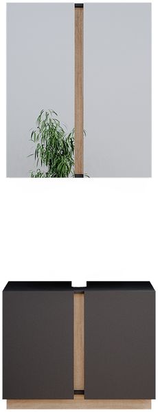 Badmöbel-Set Gloria Anthrazit 2 Teile Vicco