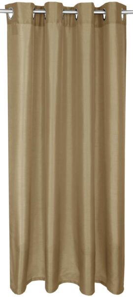 Blickdichte Gardine Alessia, in vielen Größen Farben 140x175 cm taupe dunkel