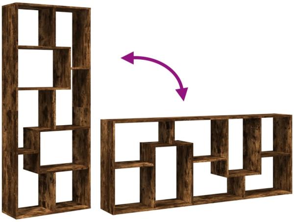 vidaXL Raumteiler-Bücherregal Räuchereiche 67x25x161,5cm Holzwerkstoff 858079 Bild 7