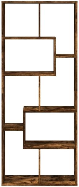 vidaXL Raumteiler-Bücherregal Räuchereiche 67x25x161,5cm Holzwerkstoff 858079 Bild 4