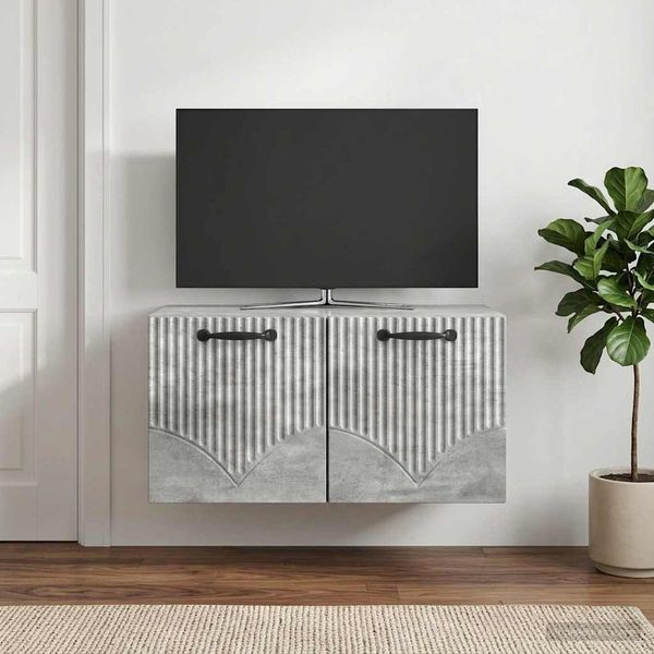 vidaXL Wandmontierter TV-Schrank Betongrau 59,5 x 41 x 30 cm 899018