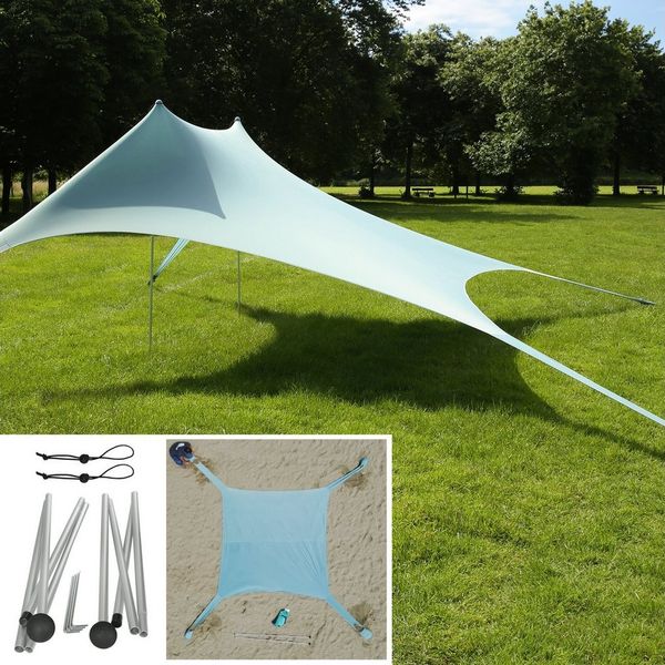 yourGEAR Sonnensegel your GEAR Cameo Beach Shelter 3 x 3 m Strandmuschel Sonnensegel UV50+