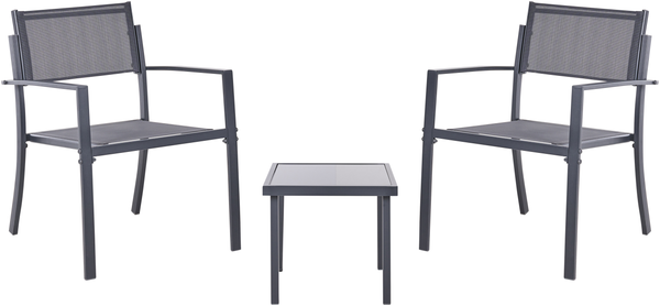 Bistro Set TAVOLETO Metall Dunkelgrau