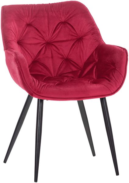 Esszimmerstuhl VIVI - Rot Samt, Metall 83x58x62cm Strapazierfähiger & pflegeleichter Bezug Esszimmerstühle Stuhl Esszimmer Küchenstühle Wohnzimmerstühle